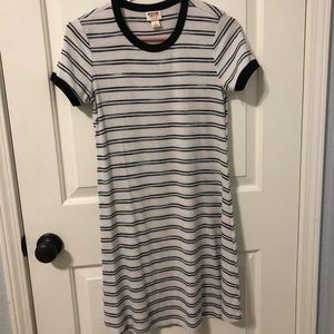 White and black cotton sundress